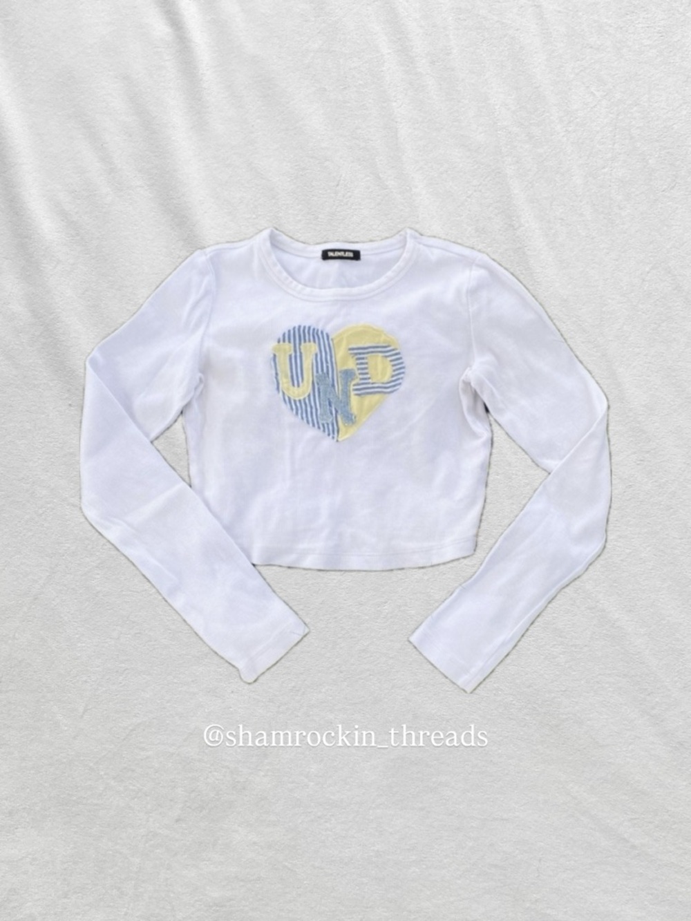 Notre Dame hand sewn patchwork shirt